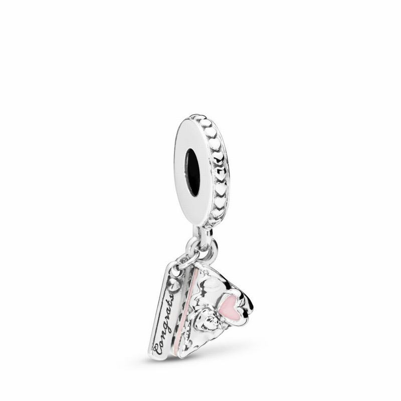 Pandora Celebration Cake Dangle Charm - Sterling Silver/Enamel/Pink - Canada | SH8477CL